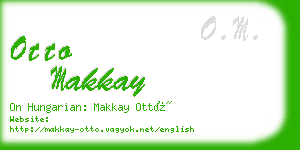 otto makkay business card